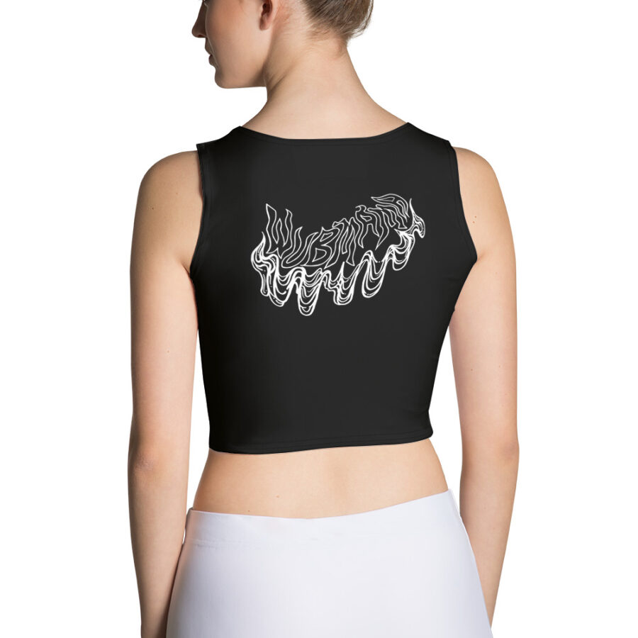 Angel Inc "Eyes" Black Crop Top - Image 2