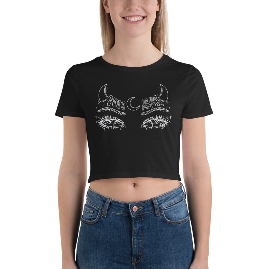 Angel Inc "White Eyes" Crop Tee